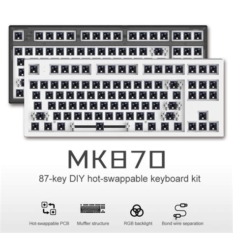 Mk Mechanical Keyboard Kit Full Rgb Backlit Led Hot Swappable Socket Nkro Programmable Usb