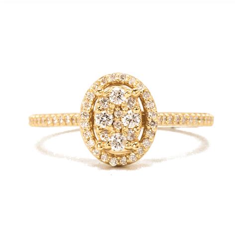 Cluster Oval 0.35ct - Diamond Ring - Golden Hand Jewellery