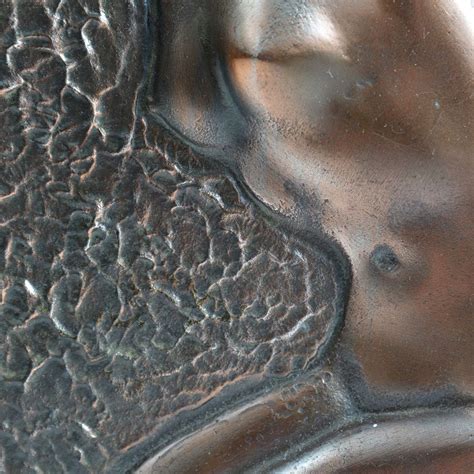 Vintage Brass Wall Sculpture Of Naked Woman Circa 1940