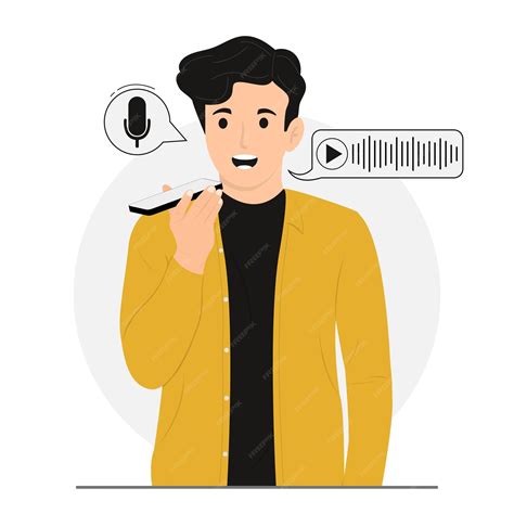 Premium Vector | Flat vector man phone call conversation voice notes