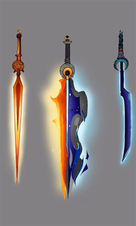 Sword Theme Digital Artwork Based On Fire And Water Hot And ColdSun