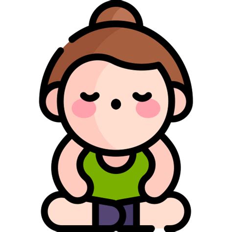 Yoga Kawaii Lineal Color Icon