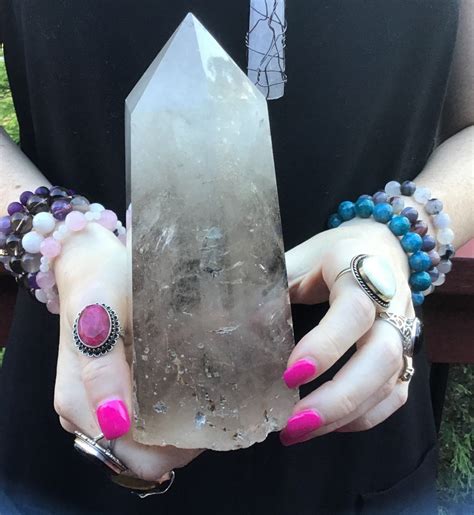 Clear Quartz Crystal Generator Large Lb Oz Tower Etsy