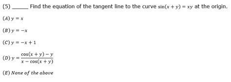 Oneclass 5 Find The Equation Of The Tangent Line To The Curve Sin X