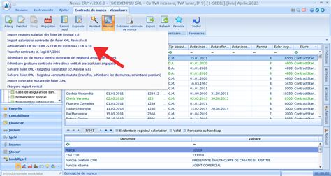 Nexus Salarii Actualizare Nexus Salarii Conform Revisal 6 0 9