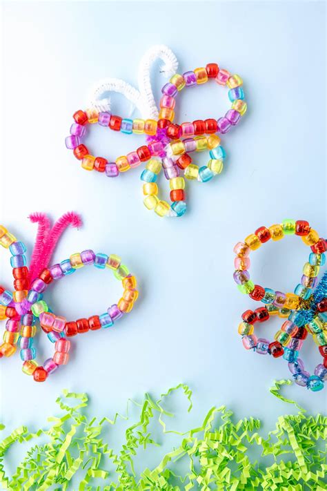 Pony Bead Butterfly Craft Kids Activity Zone