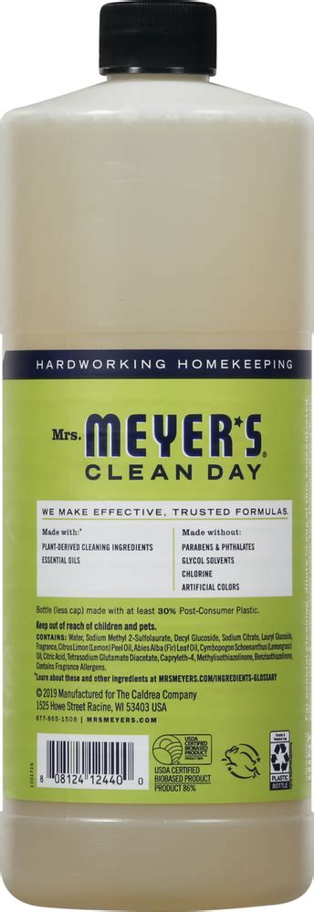 Mrs Meyer S Clean Day Multi Surface Concentrate Lemon Verbena Scent