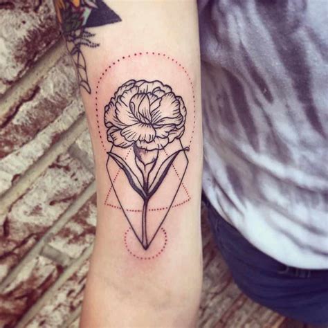 50 Geometric Flower Tattoo Ideas