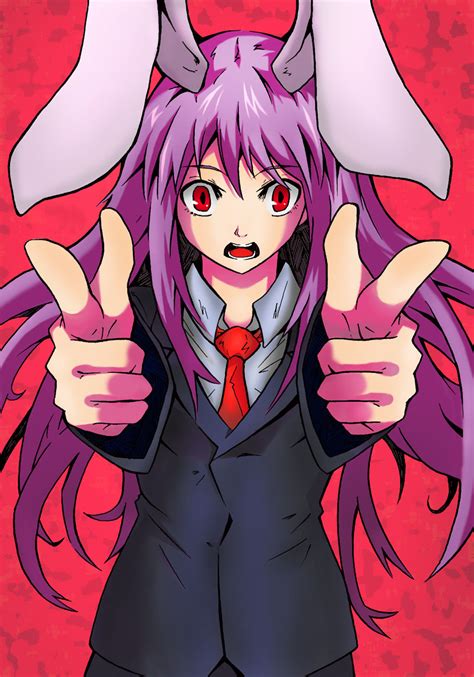 Safebooru Bang Blazer Bunny Ears Finger Gun Helping Hand Highres Long