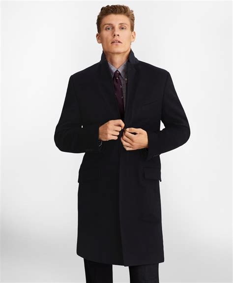 Brooks Brothers Brooksstorm Westbury Cashmere Overcoat In Navy Blue For Men Lyst