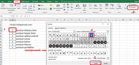 mudah membuat tanda ceklis  excel letaknya  dimana