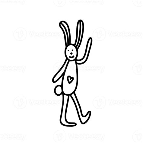 The Easter Bunny Big Eared Easter Rabbit 18132768 Png