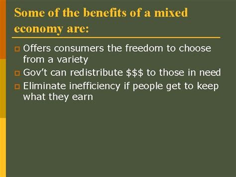 Benefits Of Mixed Economy Kevinjoblog