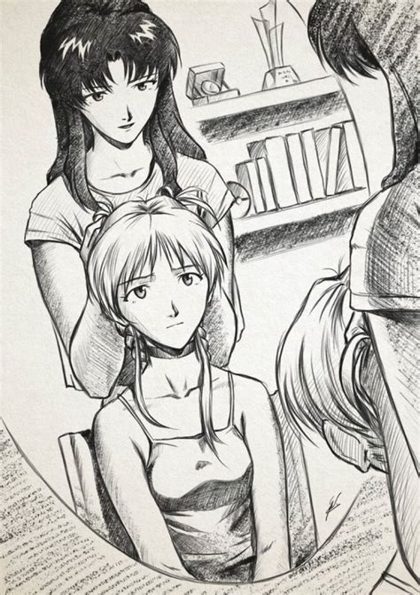impact manga evangelion mother maya  ritsuko evangelion art