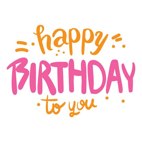 Happy Birthday Vector Illustration In Modern Style For Use On