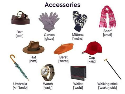 Fashion Accessories Vocabulary in English - ESLBUZZ