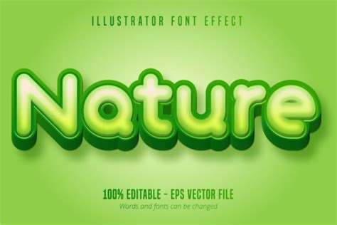 Nature Text Effect Editable Font Style Gráfico Por Mustafa Beksen