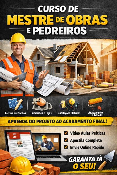 Curso De Mestre Obras - CURSO DE MESTRE DE OBRAS E PEDREIROS EM DVD