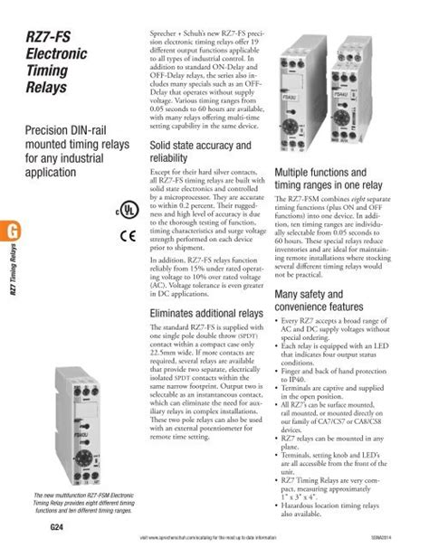 RZ7-FS Electronic Timing Relays - E-Catalog - Sprecher + Schuh