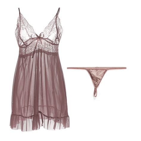 Ready Stock Malaysia Women Lingerie Transparent Lace Singlet