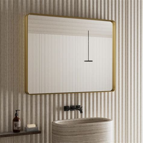 Amazon JISOSO Bathroom Mirror 24 X 32 Inch Wall Mounted Mirror