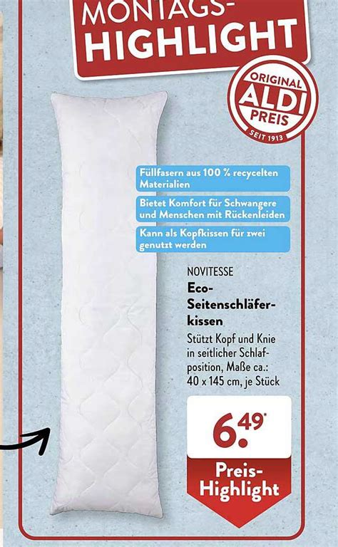 Novitesse Eco Seitenschl Ferkissen Angebot Bei Aldi S D Prospekte De