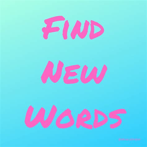 Find New Words Elissa Johnston