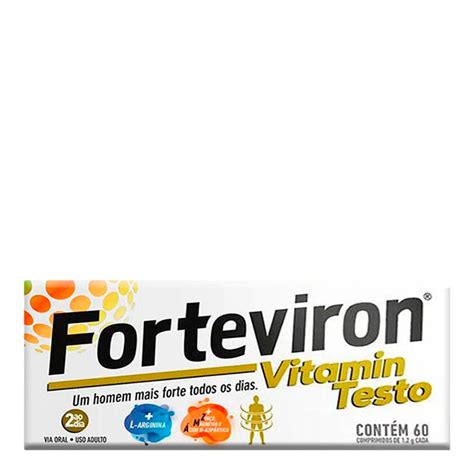 Forteviron Aumenta A Testosterona - Suplemento Alimentar Forteviron Testo 60 Comprimidos - Drogarias Pacheco