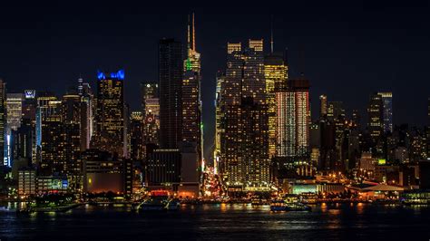 Download wallpaper 1920x1080 cityscape, night, new york, manhattan ...