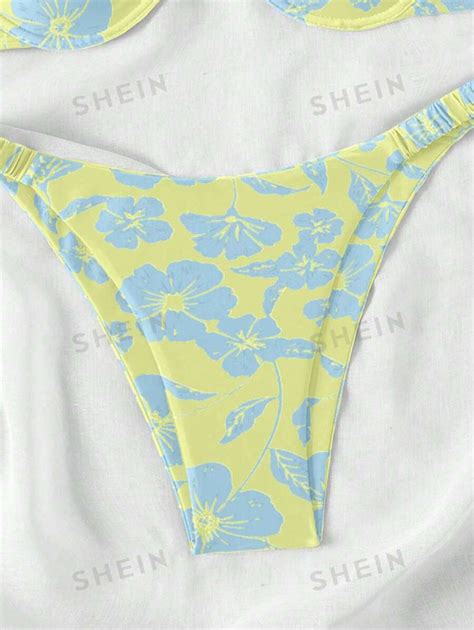 Shein Swim Set Bikini Da Mare Estivo Semplice A Fiori Stampati Per Donne Shein Italia