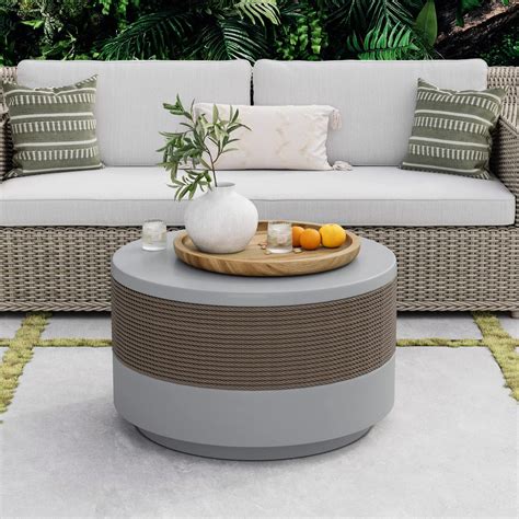 Amazon.com: COSIEST Outdoor Coffee Table, Round MgO Centerpiece Table