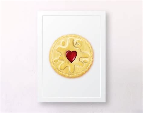 Jammy Dodger Art Print Biscuit Art Print British Food Print Food