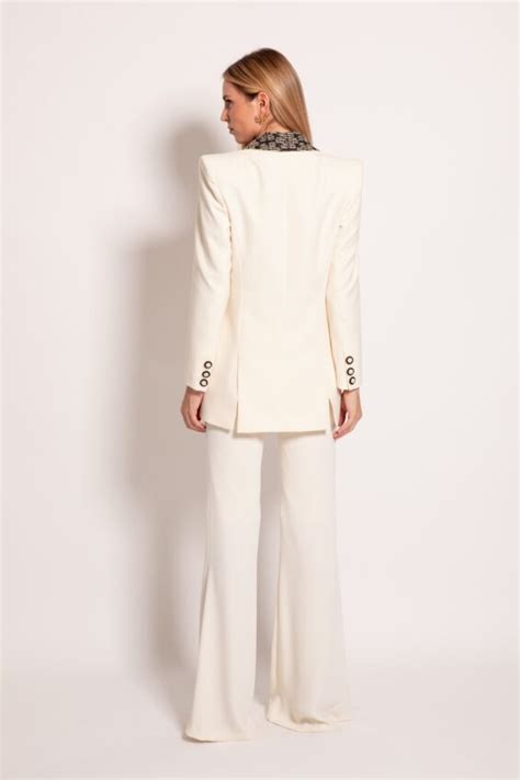 Ivory Blazer Womens Kiran Colour Nude