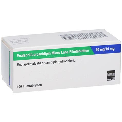 Enalaprillercanidipin Micro Labs 10 Mg10 Mg 100 St Mit Dem E Rezept