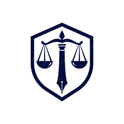 premium vector judicial court  lawyer service logo design concept