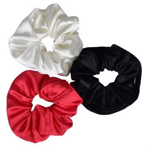 24 Colors Satin Silk Wallet Hair Scrunchies Packaging Size 24 Pcs At