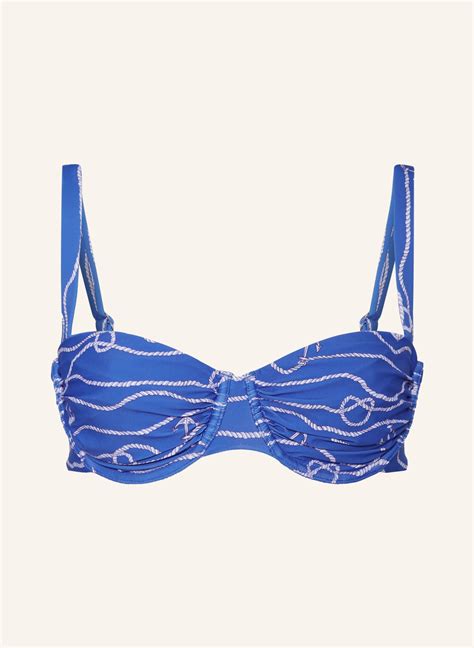 SEAFOLLY Bügel Bikini Top SETSAIL in blau weiss