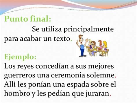El uso del punto