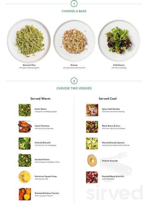 The Little Beet menu in Jersey City, New Jersey, USA