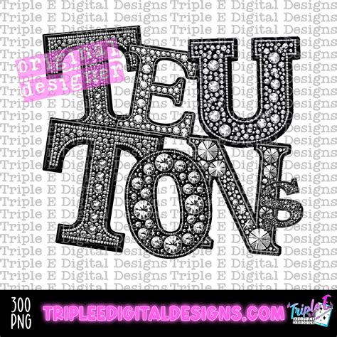 Teutons Rhinestone PNG Design – Triple E Digital Designs