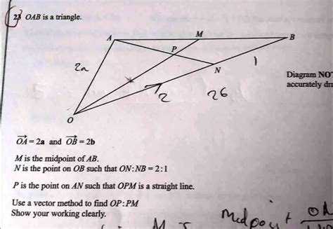 Solved Oab Is A Triangle M B Za N Diagram No Accurately O A And