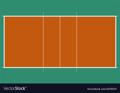 Isolated Aerial View Of A Volleyball Field Vector Image