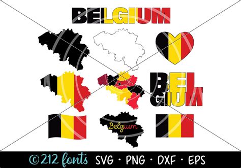 Belgium Map Outline Word Flag Clip Art Graphic by 212 Fonts · Creative ...