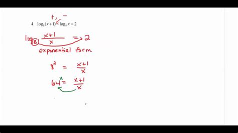 Solving A Logarithm Equation Youtube