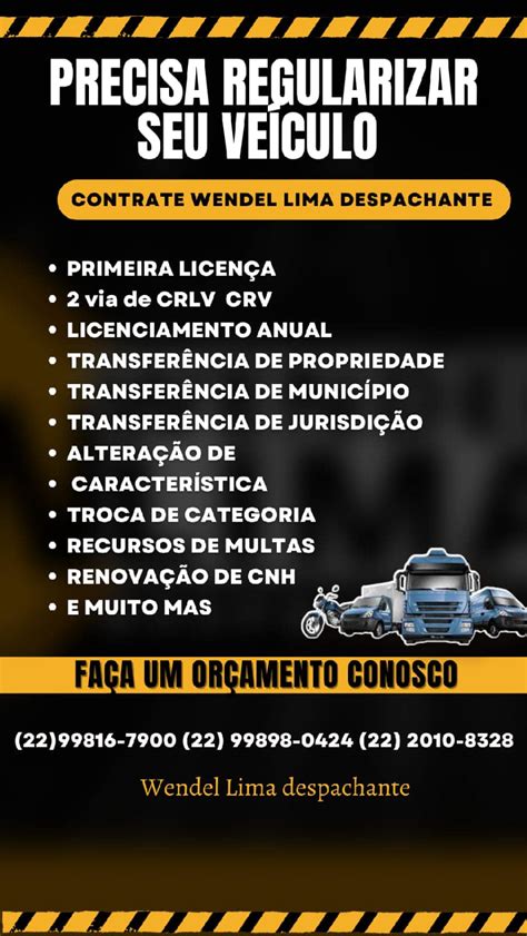 Despachante Em Nova Lima - Wendel Lima Despachante | Nova Friburgo RJ
