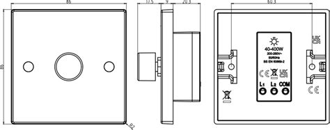 1G 2 Way 40 400W 3 100W LED Leading Edge Dimmer ML Accessories