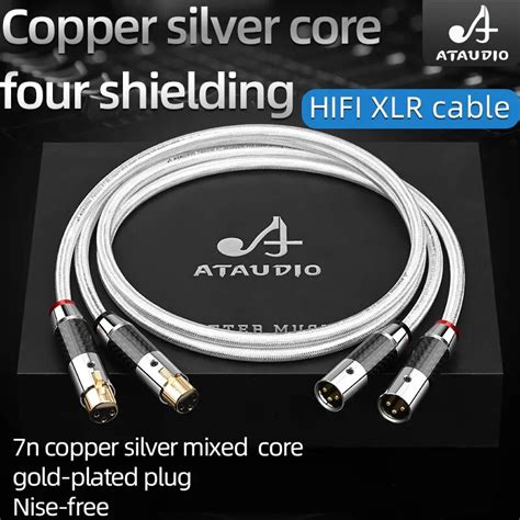 Ataudio Hifi Xlr Kabel Hochreines Kupfer Und Silber Gemischtes Kabel