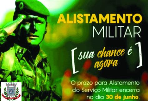 Notícia Alistamento militar vai até 30 de junho Prefeitura