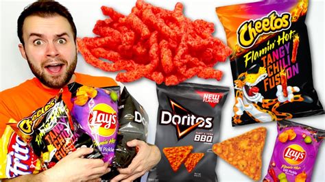 Trying Hot Cheetos NEW Tangy Chili Fusion BBQ Doritos MORE Honest Review YouTube