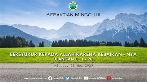 LIVE STREAMING KEBAKTIAN MINGGU III 21 MEI 2023 YouTube